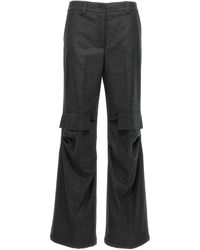 P.A.R.O.S.H. - Wool And Cashmere Blend Cargo Pants - Lyst