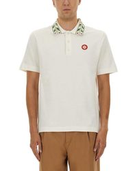 CASABLANCA - "Classic Laurel" Pique Polo Shirt-Uomo - Lyst