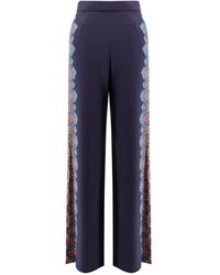 Etro - Silk Trousers With Floral Print - Lyst