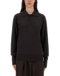 Studio Nicholson - "Inverness" Shirt With Polo Collar - Lyst