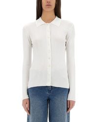 MICHAEL Michael Kors - Ribbed Cardigan-Donna - Lyst
