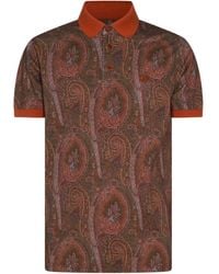 Etro - Cotton Polo Shirt - Lyst