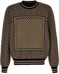 Balmain - Mini Monogram Sweater, Cardigans - Lyst