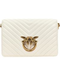 Pinko - Love Click Classic Borse A Tracolla Bianco - Lyst