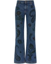 Etro - Paisley Print Jeans-Donna - Lyst