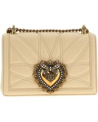 Dolce & Gabbana - Devotion Borse A Tracolla Beige - Lyst