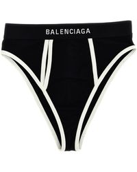 Balenciaga - Logo Elastic Briefs Intimo Bianco/Nero - Lyst