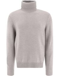 Zanone - Virgin Wool Turtleneck Knit Sweater - Lyst