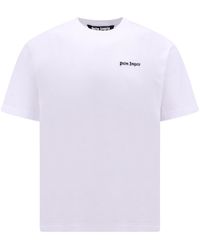 Palm Angels - T-shirt With Embroidered Logo - Lyst