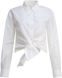 Givenchy - Shirt With Bow Shirts Bianco-Donna - Lyst