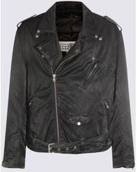 MM6 by Maison Martin Margiela - Jackets Blacks And Greys-Uomo - Lyst
