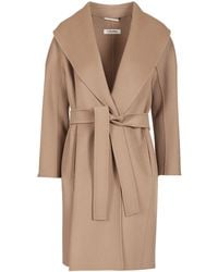 Max Mara - Double Wool Dressing Gown Coat Coats - Lyst