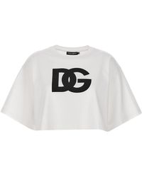 Dolce & Gabbana - T-shirt manica corta in cotone con Dolce&Gabbana lettering - Lyst