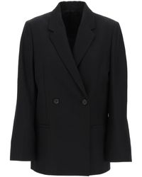 Totême - Toteme Double-Breasted Recycled Wool Blazer - Lyst