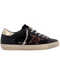 Golden Goose - Sneakers in suede e pelle con patch animalier - Lyst