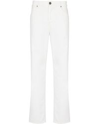Balmain - Straight Jeans With Embroidery - Lyst