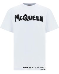 Alexander McQueen - T-shirt mcqueen graffiti - Lyst