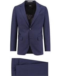 BOSS - Virgin Wool Suit With Classic Lapel - Lyst