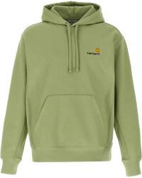 Carhartt - American Script Felpe Verde-Uomo - Lyst