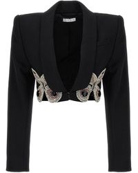 Area - Blazer 'Embroidered Butterfly Cropped' - Lyst