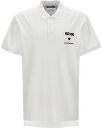 Moschino - In Love We Trust Polo Bianco - Lyst