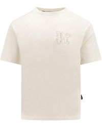 Palm Angels - Off Cotton Monogram T-Shirt - Lyst
