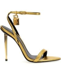Tom Ford - Naked 105 Metallic Leather Point-toe Ankle-strap Sandals - Lyst