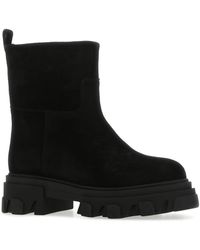 Gia Borghini Ninette Suede Boot in Natural | Lyst