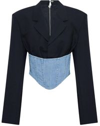 Dion Lee - Corset-Style Cropped Blazer - Lyst