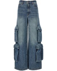 Amiri - Baggy Cargo Jeans Blu - Lyst