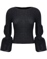 Issey Miyake - Assemblage Branch Top Nero-Donna - Lyst