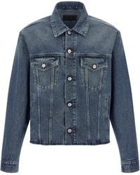 MM6 by Maison Martin Margiela - Raw Cut Denim Jacket - Lyst