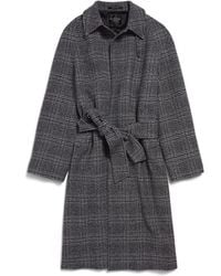 Balenciaga - Vintage Checked Wool One Layer Raglan Coat - Lyst