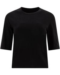 Sandbeige - T-Shirts Nero-Donna - Lyst