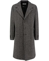 Givenchy - Wool Blend Coat With Herringbone Motif - Lyst
