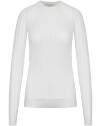 Tシャツ・カットソー MAX MARA BEIGE ORGANZA ACHILLE TOP Top in organza ricamata, avorio | 