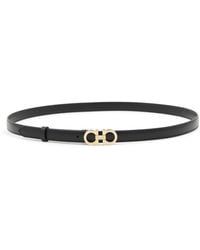 Ferragamo - Leather Gancini Belt - Lyst