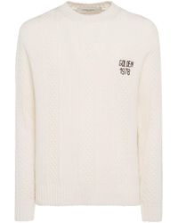 Golden Goose - Virgin Wool Sweater With Embroidered Logo - Lyst