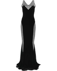 Norma Kamali - Low Back Racer Fishtail Abiti Nero-Donna - Lyst