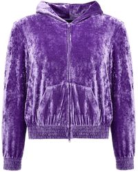 Balenciaga - Sequin Velvet Hoodie Sweatshirt - Lyst