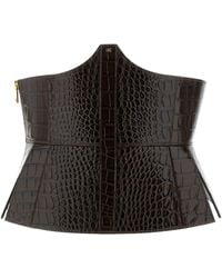 Elisabetta Franchi - Bustier Belt Cinture Marrone-Donna - Lyst