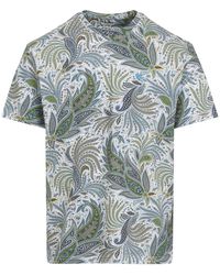 Etro - T Shirt With Paisley Print - Lyst