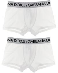 Dolce & Gabbana - 2-Pack Logo Boxer Boxer Intimo Bianco - Lyst
