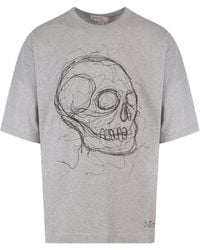 Alexander McQueen - Graffiti Organic Cotton T-Shirt - Lyst