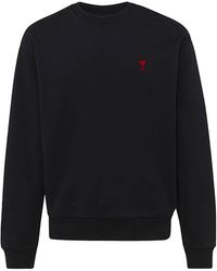 Ami Paris - Sweaters Blacks And Greys-Uomo - Lyst