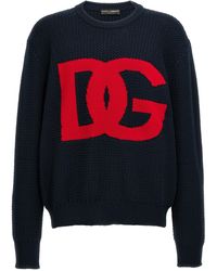 Dolce & Gabbana - Logo Sweater Maglioni Blu - Lyst