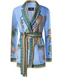 Etro - Silk Blazer - Lyst