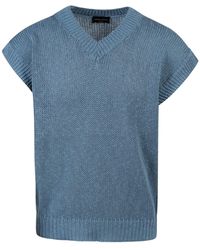 Roberto Collina - Ribbed Cotton And Linen Sweater - Lyst