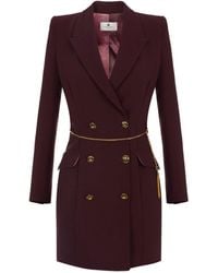 Elisabetta Franchi - Double-Breasted Short Dress - Lyst