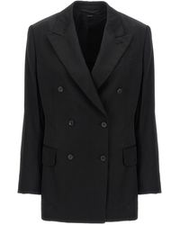 Tom Ford - Double-Breasted Blazer Giacche Nero - Lyst